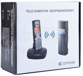 D102W Domofon bezprzewodowy, komunikacja w paśmie 1,88-1,9  GHz, zasieg do 75 m, biały, WENA